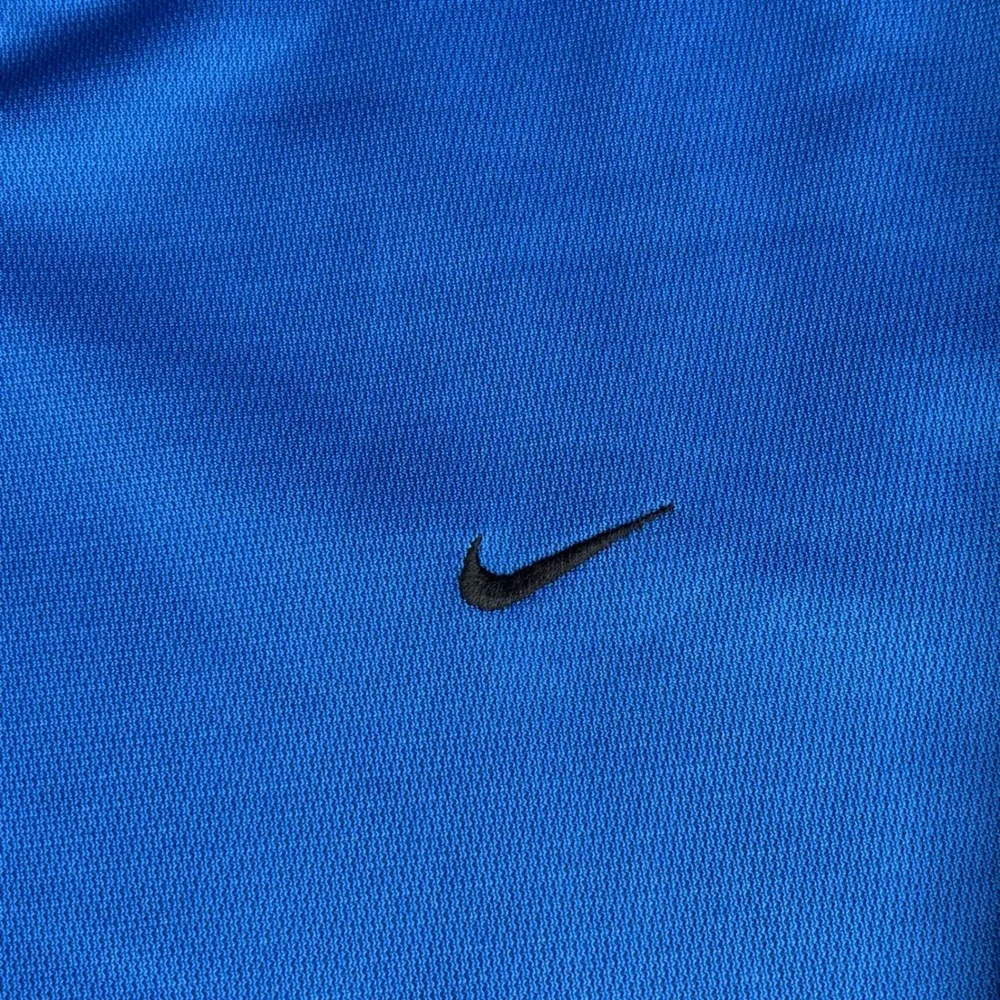 Nike‎ Long Sleeve Shirt Mens XXL Blue Black V-Neck Athletic Stripe H40408HON